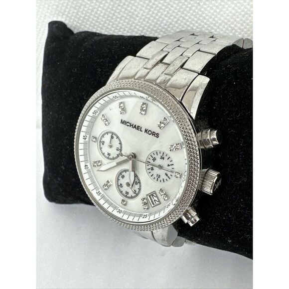 Michael Kors MK5020 Women\'s Silver Stainless Steel Analog Dial Wrist Watch NUL51 main image 9